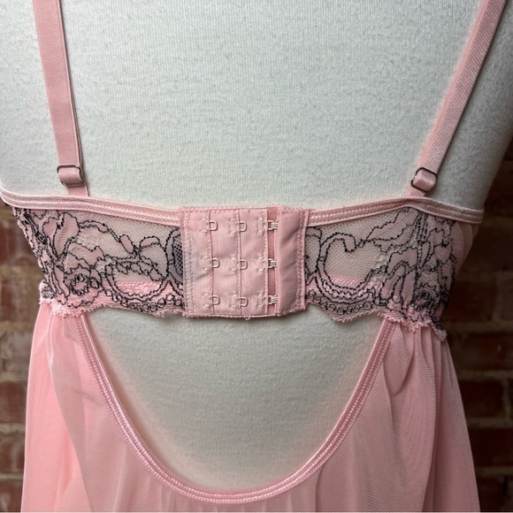 Pink and Black Lace Babydoll Lingerie Dress -Size S -NW05 - Picture 6 of 10
